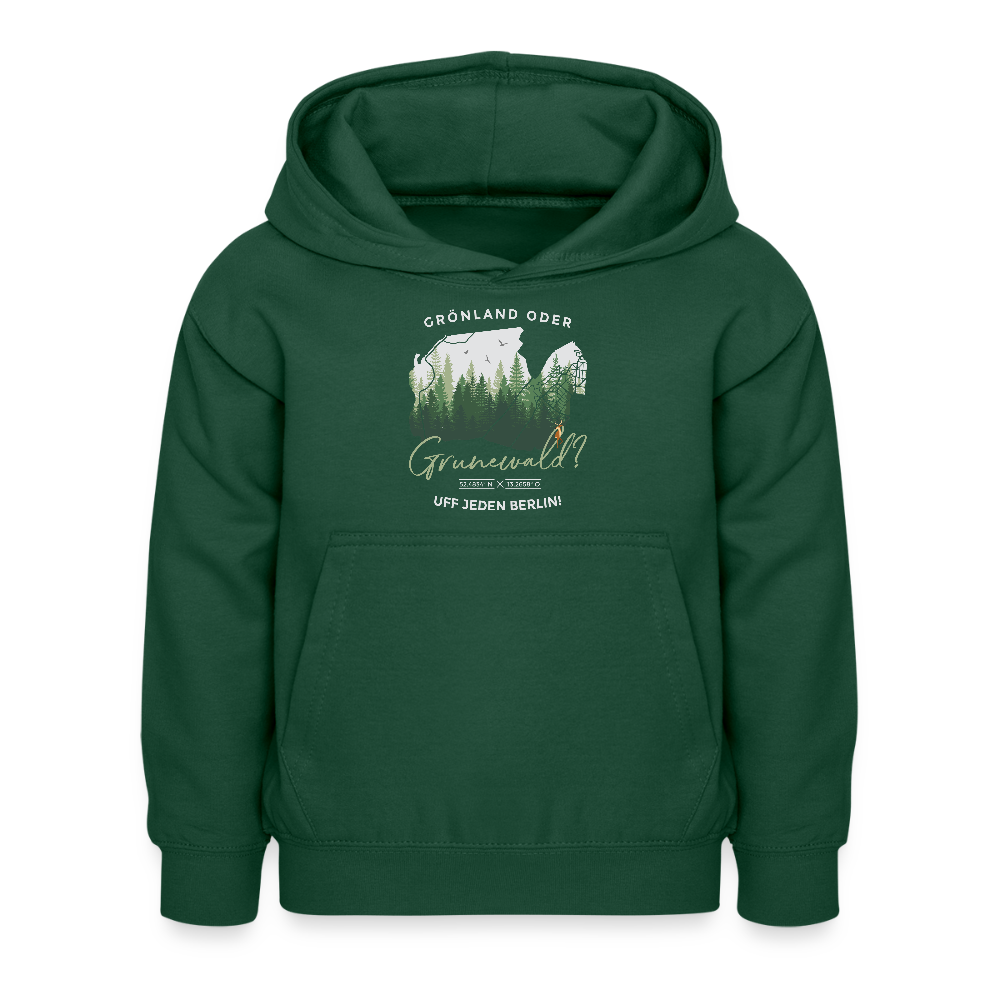 Grönland oder Grunewald - Kinder Hoodie - Flaschengrün