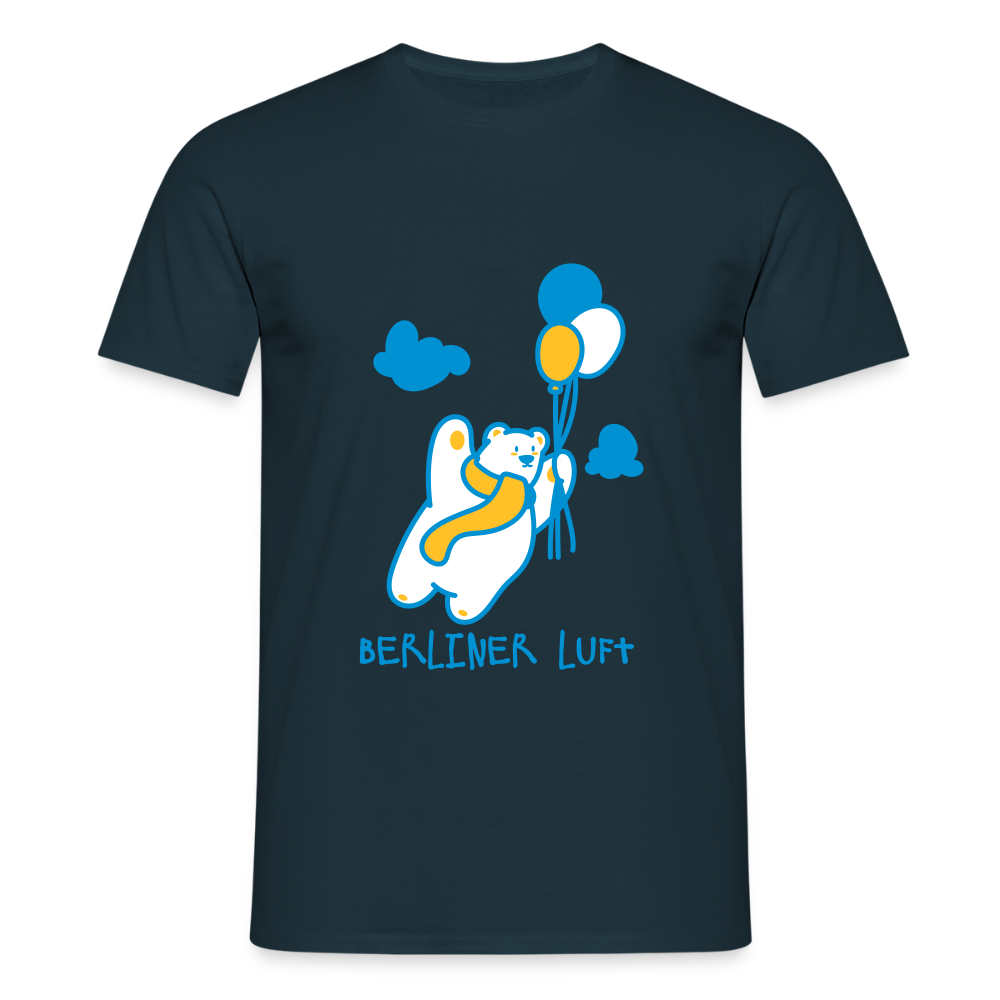 Der Bär fliegt - Männer Premium T-Shirt - Navy