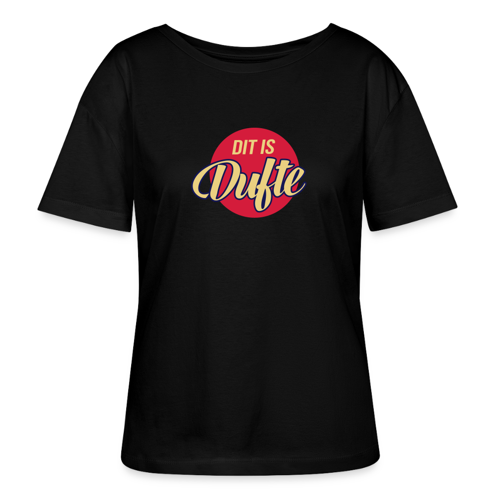 Dit Is Dufte - Relaxed Rundhals Frauen Bio-T-Shirt - Schwarz