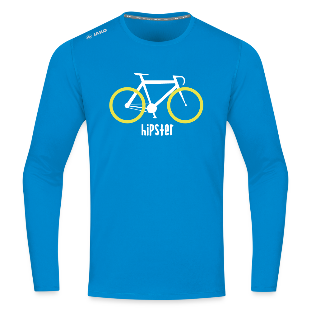 Hipster - Männer Sport Langamshirt - Saphirblau