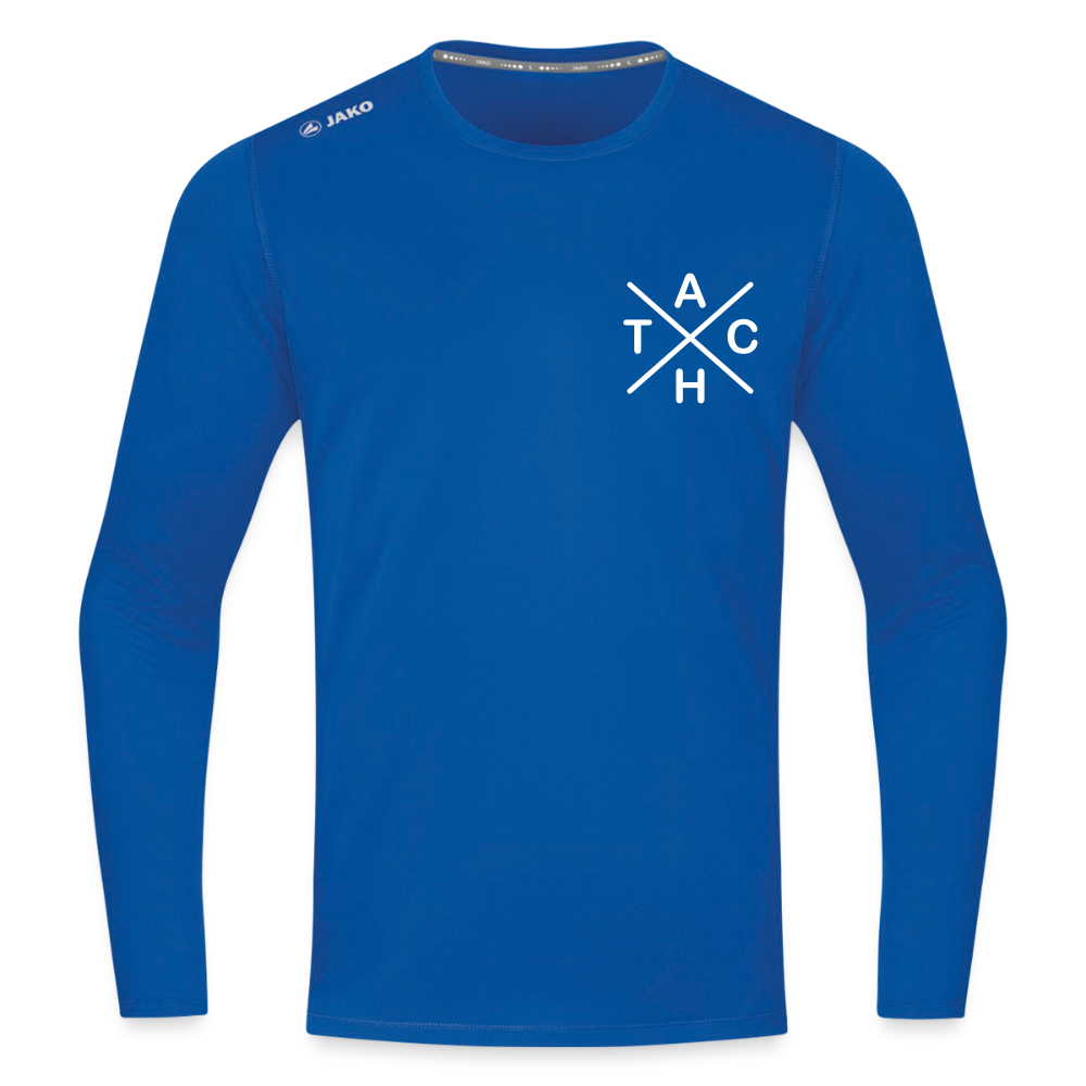 Tach X - Männer Sport Langamshirt - Royalblau