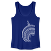 Der Turm von unten - weiß - Frauen Bio Tank Top - Königsblau