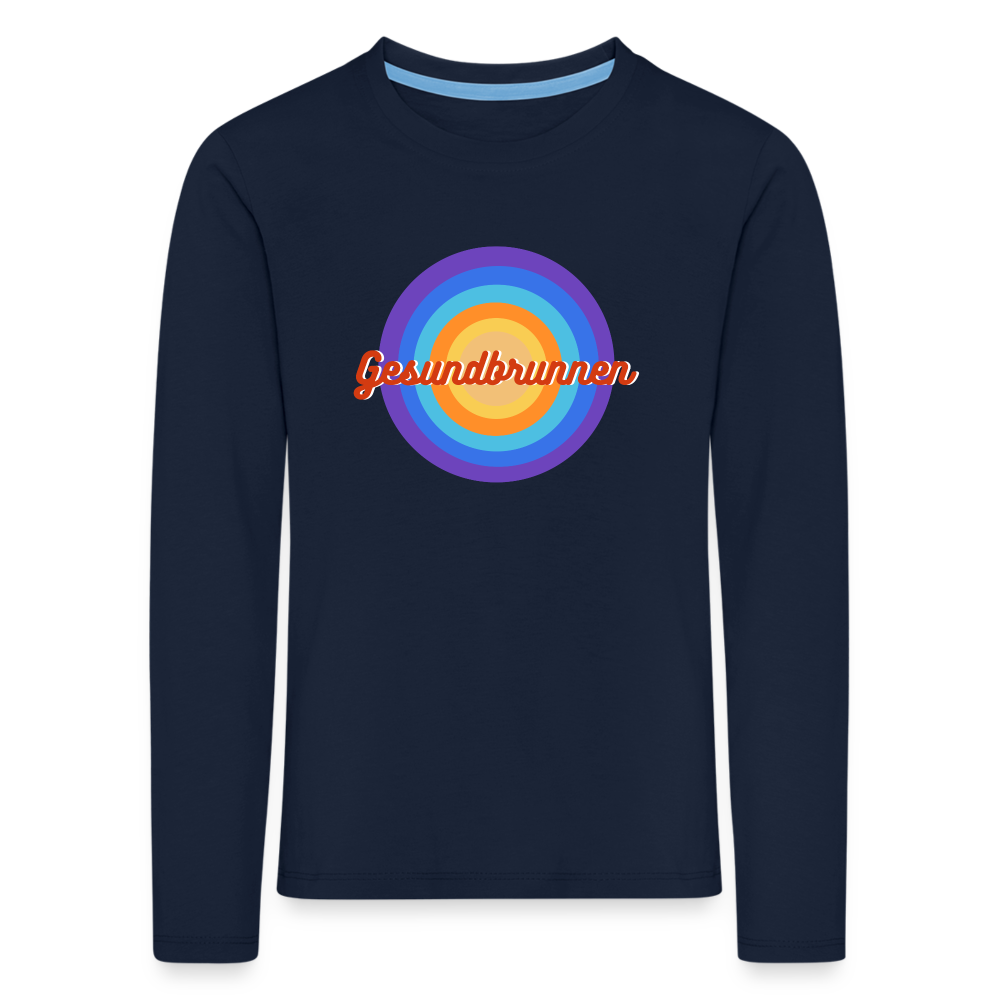 Gesundbrunnen Retro - Kinder Langarmshirt - Navy