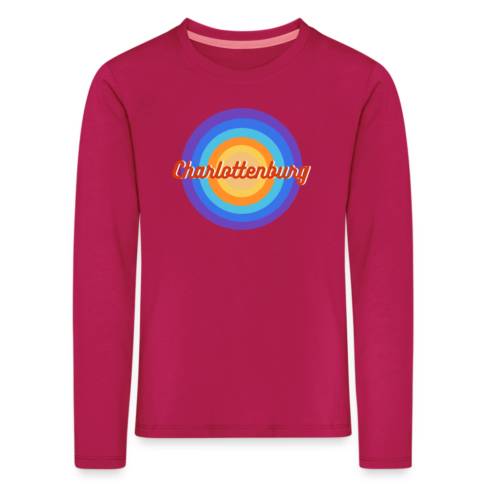 Charlottenburg Retro - Kinder Langarmshirt - dunkles Pink