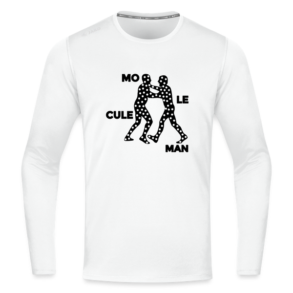Mo le cule Man - Männer Sport Langamshirt - Weiß