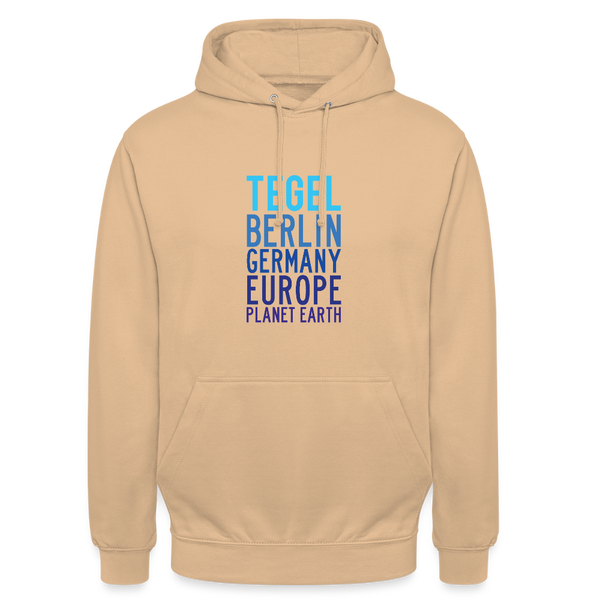 Tegel Planet Earth - Unisex Hoodie - Pfirsich