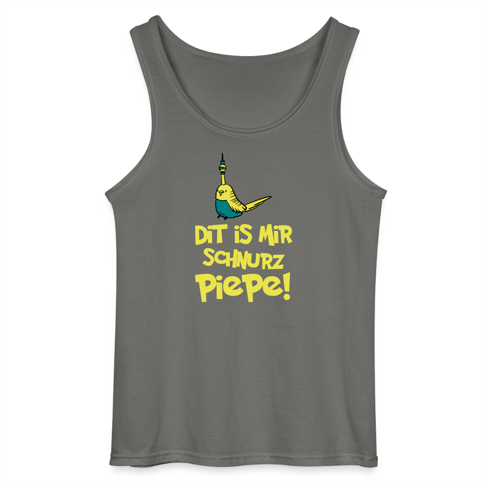 Schnurz Piepe mit Piep - Männer Tank Top - Anthrazit