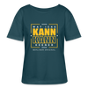 Wat Icke Kann, Kann Keener - Relaxed Rundhals Frauen Bio-T-Shirt - Dunkles Petrol