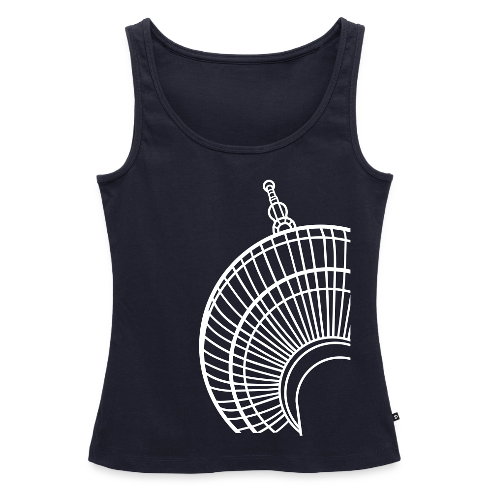 Der Turm von unten - weiß - Frauen Bio Tank Top - Navy