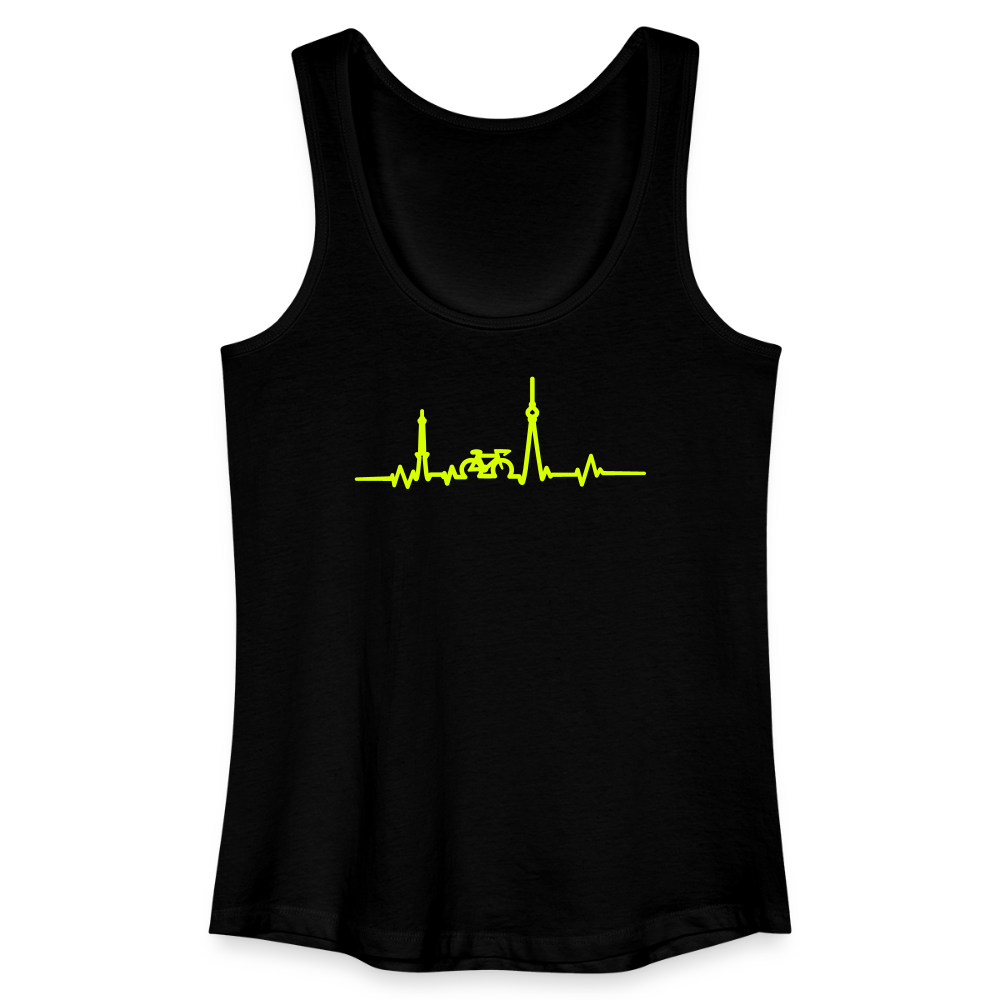 Herzschlag für Fahrradfahrer - Frauen Bio Tank Top - Schwarz