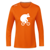 Fahrradbär - Frauen Sport Langarmshirt - Neonorange