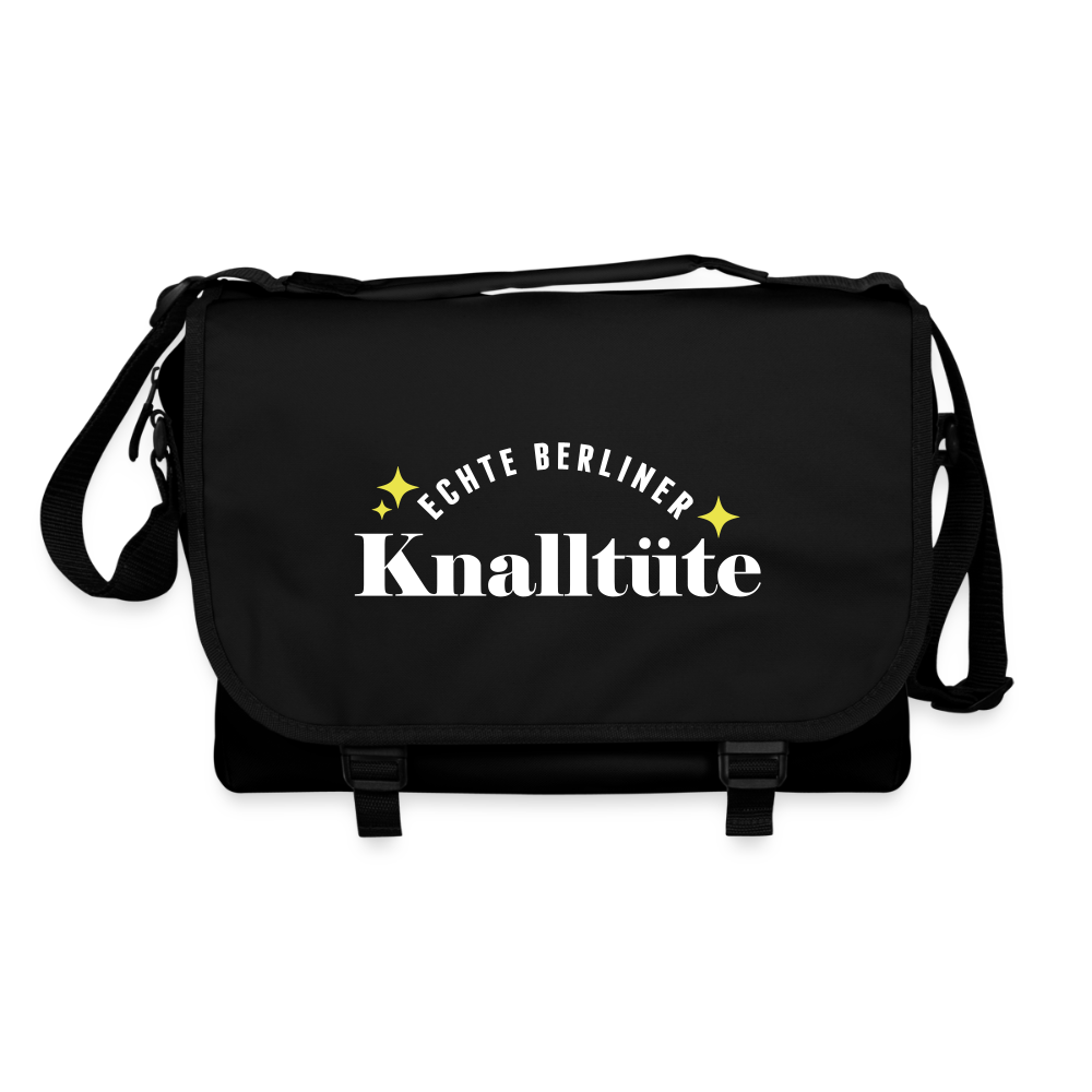Echte Berliner Knalltüte - Umhängetasche - Schwarz/Schwarz