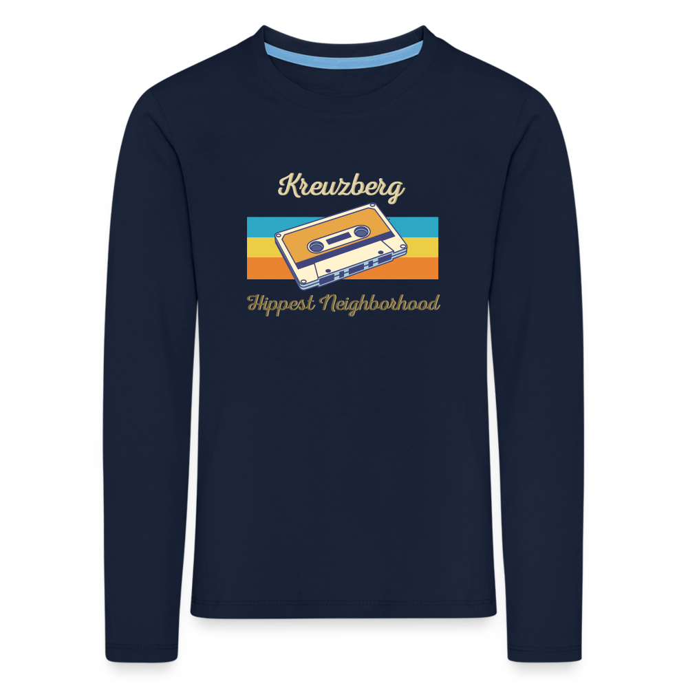 Kreuzberg Hippest Neighborhood - Kinder Langarmshirt - Navy