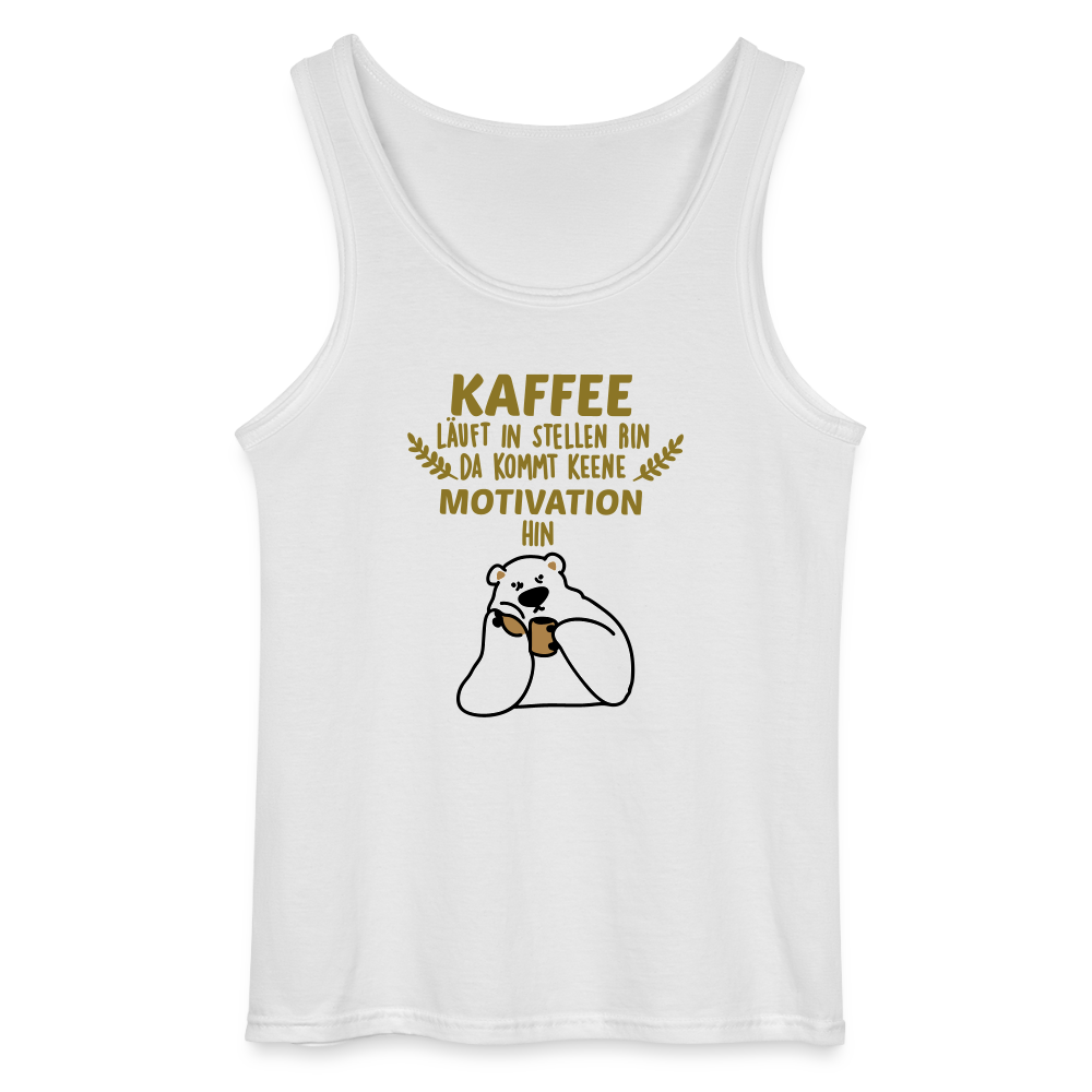 Kaffee motiviert - Männer Tank Top - Weiß