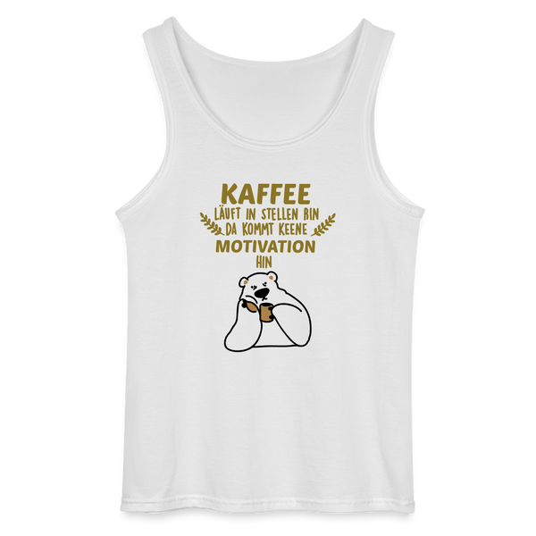 Kaffee motiviert - Männer Tank Top - Weiß