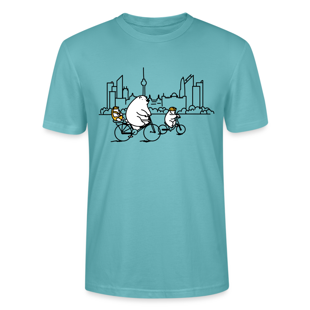 Fahrradtour Berlin - Männer Bio T-Shirt - Pastelltürkis