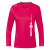 Fernsehturm Zick zack - Frauen Sport Langarmshirt - dunkles Pink