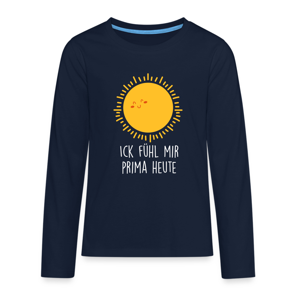 Ick fühl mir prima - Teenager Langarmshirt - Navy