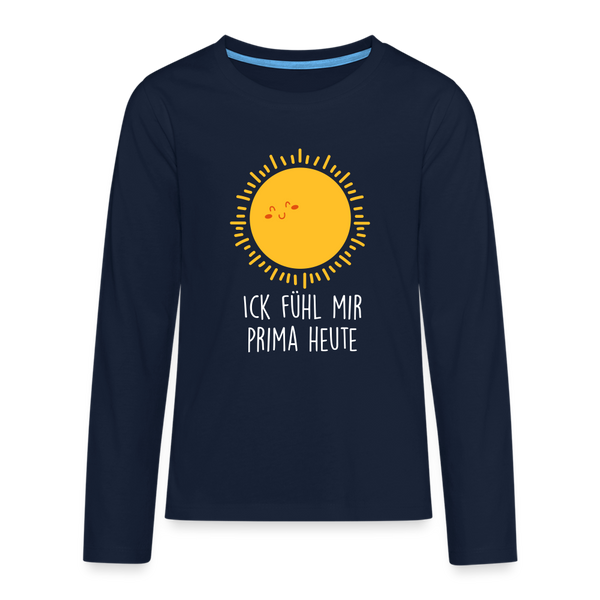 Ick fühl mir prima - Teenager Langarmshirt - Navy