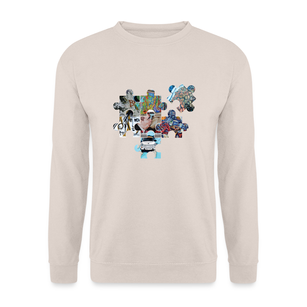 Berliner Mauer Puzzle - Unisex Pullover - Sand