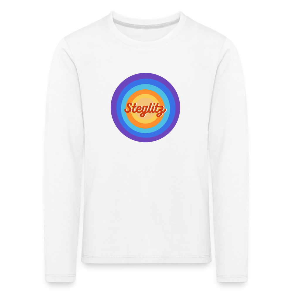 Steglitz Retro - Kinder Langarmshirt - Weiß