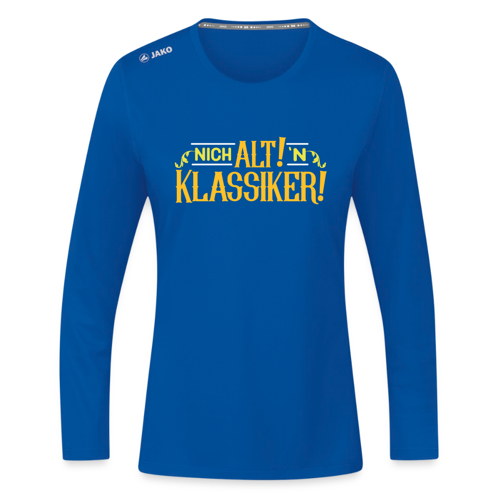 Nich alt! 'n Klassiker! - Frauen Sport Langarmshirt - Royalblau