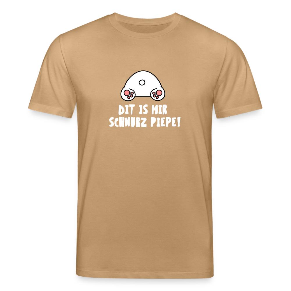 Dit is mir Schnurz Piepe - Unisex Bio T-Shirt - Karamell