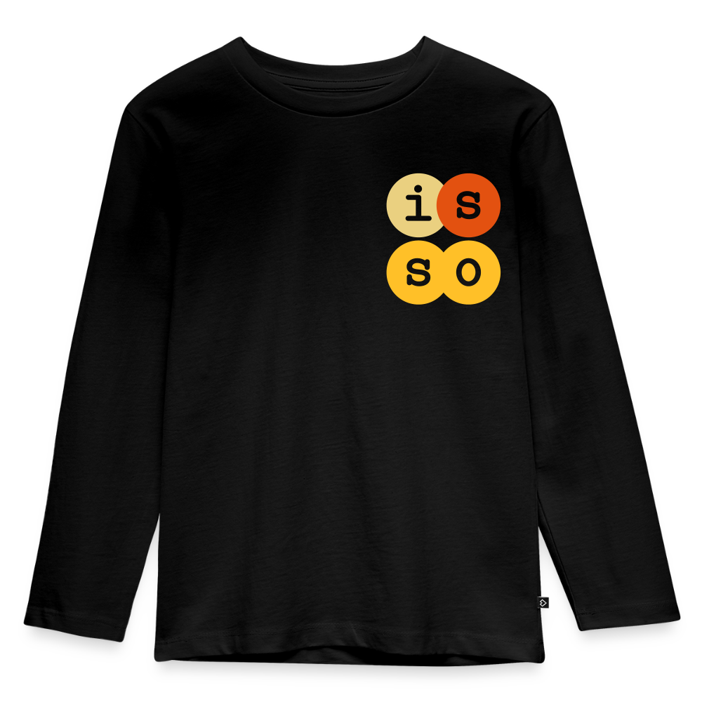 IsSo - Kinder Langarmshirt - Schwarz