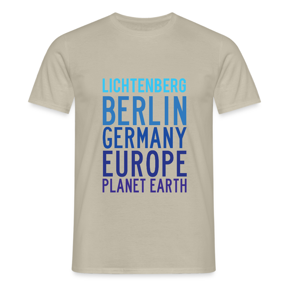 Lichtenberg Planet Earth - Männer Premium T-Shirt - Sandbeige