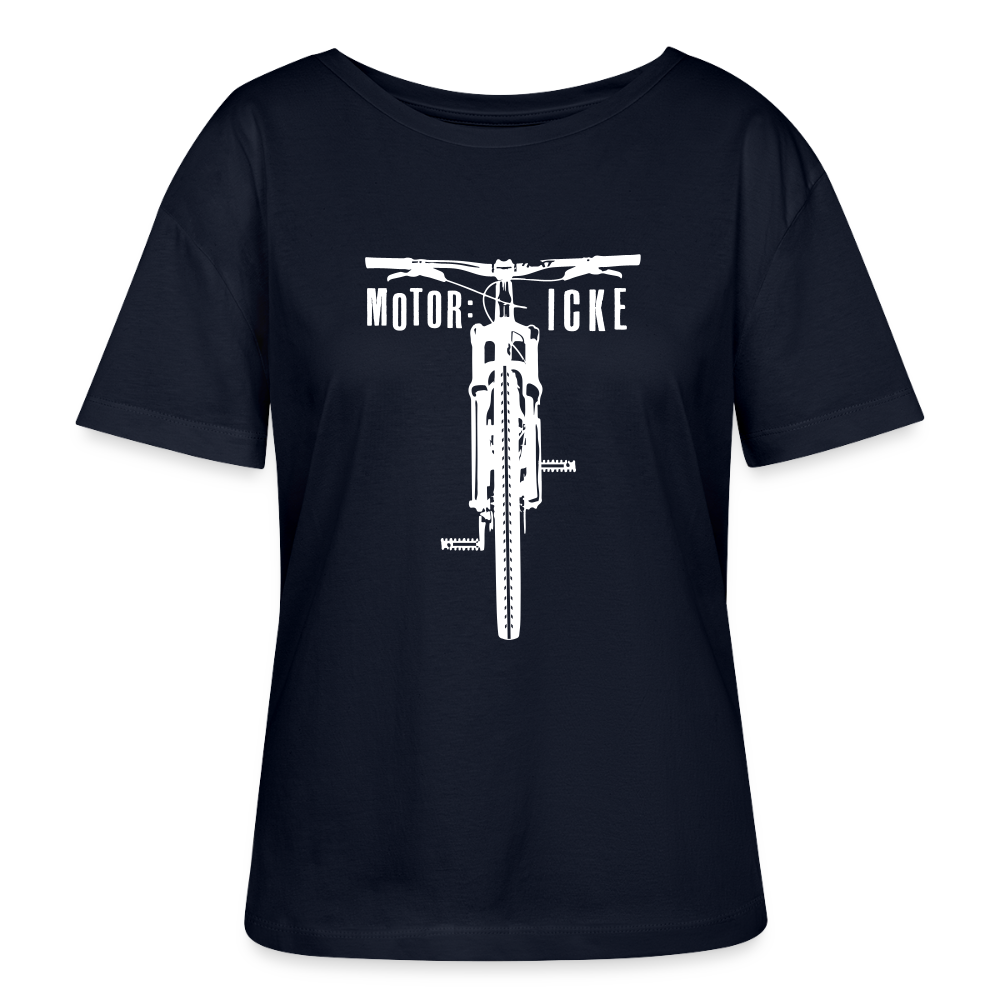 Motor icke - Relaxed Rundhals Frauen Bio-T-Shirt - Navy