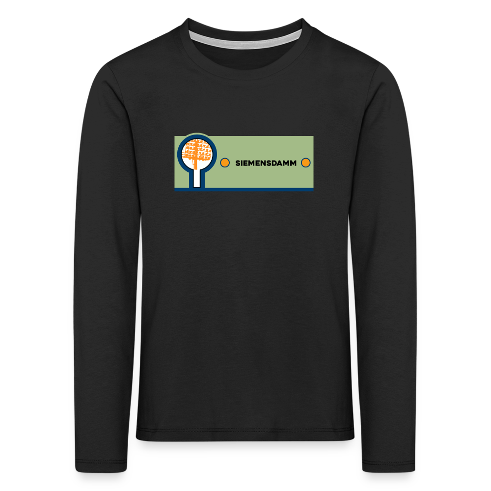 Siemensdamm - Kinder Langarmshirt - Schwarz