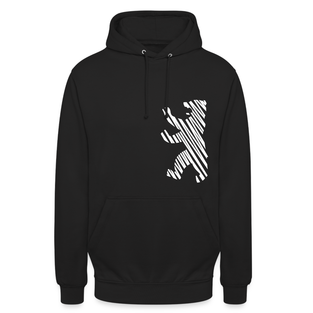 Berliner Bär im Netz - weiß - Unisex Hoodie - Schwarz