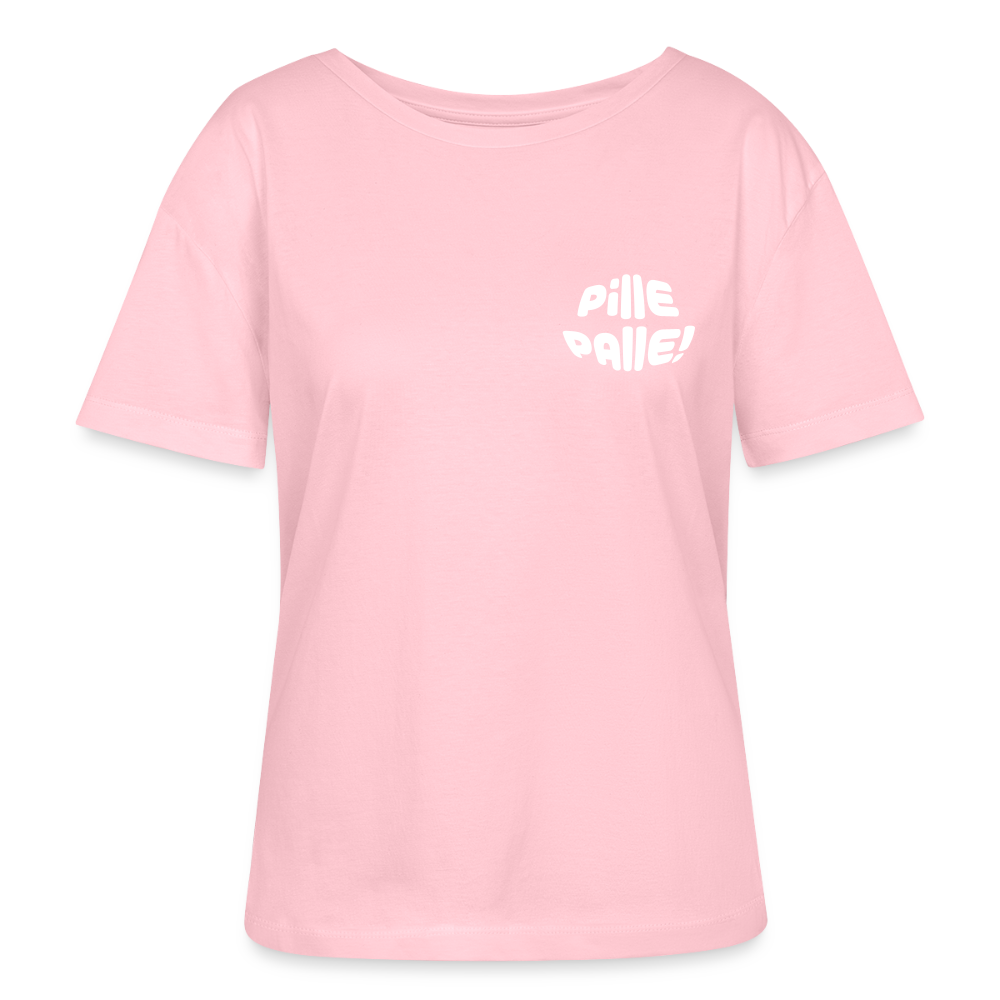 Pille Palle - Relaxed Rundhals Frauen Bio-T-Shirt - Hellrosa
