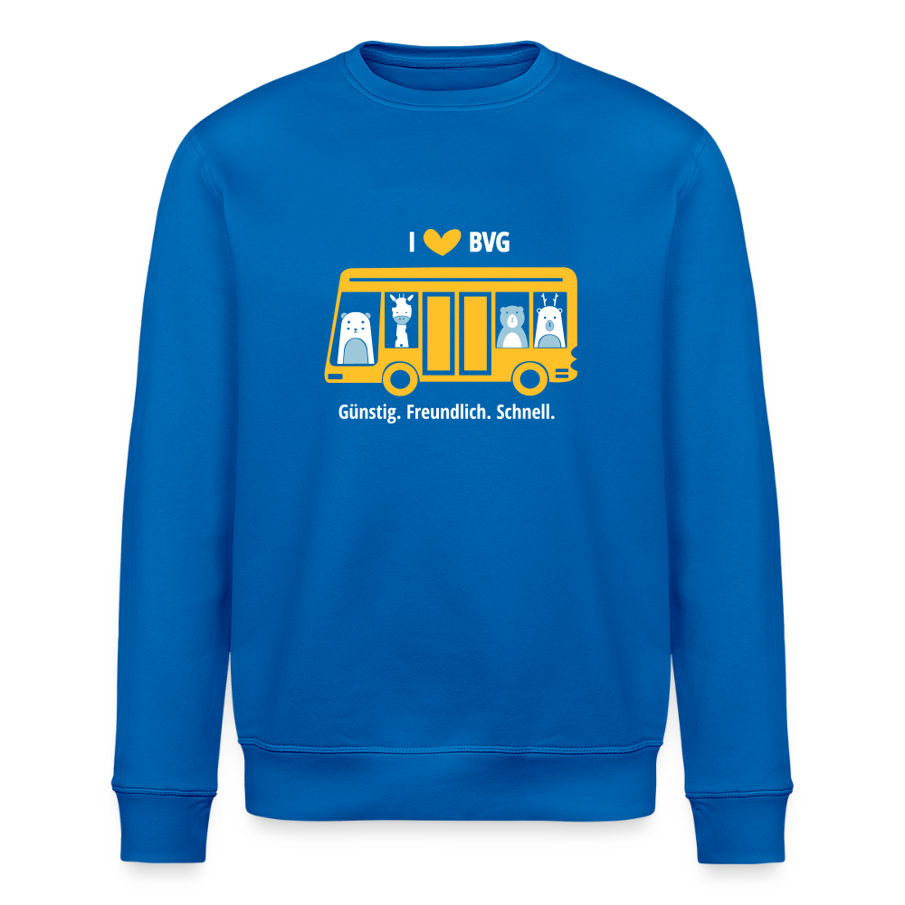 I love BVG - Unisex Bio Sweatshirt - Königsblau