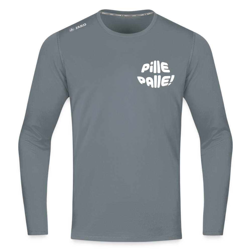 Pille Palle - Männer Sport Langarmshirt - Grau