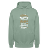 Dit Leben is zu kurz für schlechten Kaffee und olle Meckerköppe! - Unisex Hoodie - Graugrün