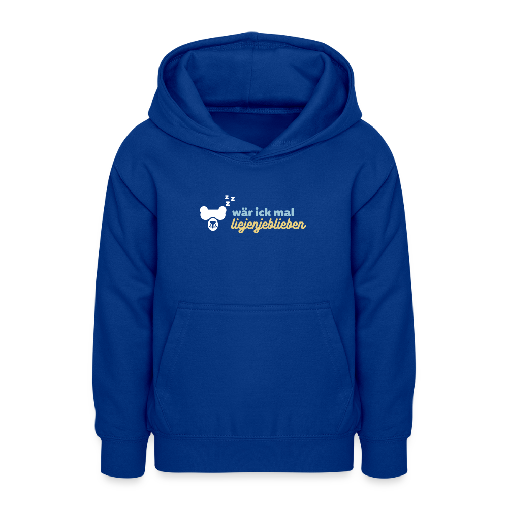 wär ick mal liejenjeblieben - Teenager Hoodie - Royalblau