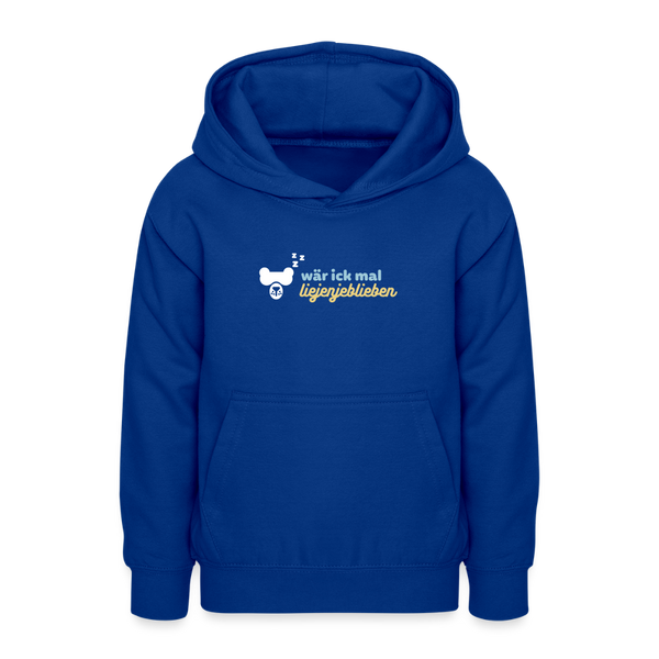 wär ick mal liejenjeblieben - Teenager Hoodie - Royalblau