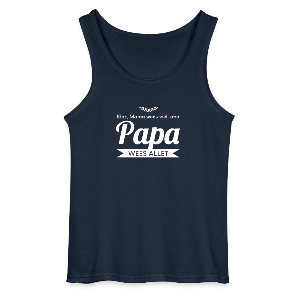 Opa wees allet - Männer Tank Top - Navy
