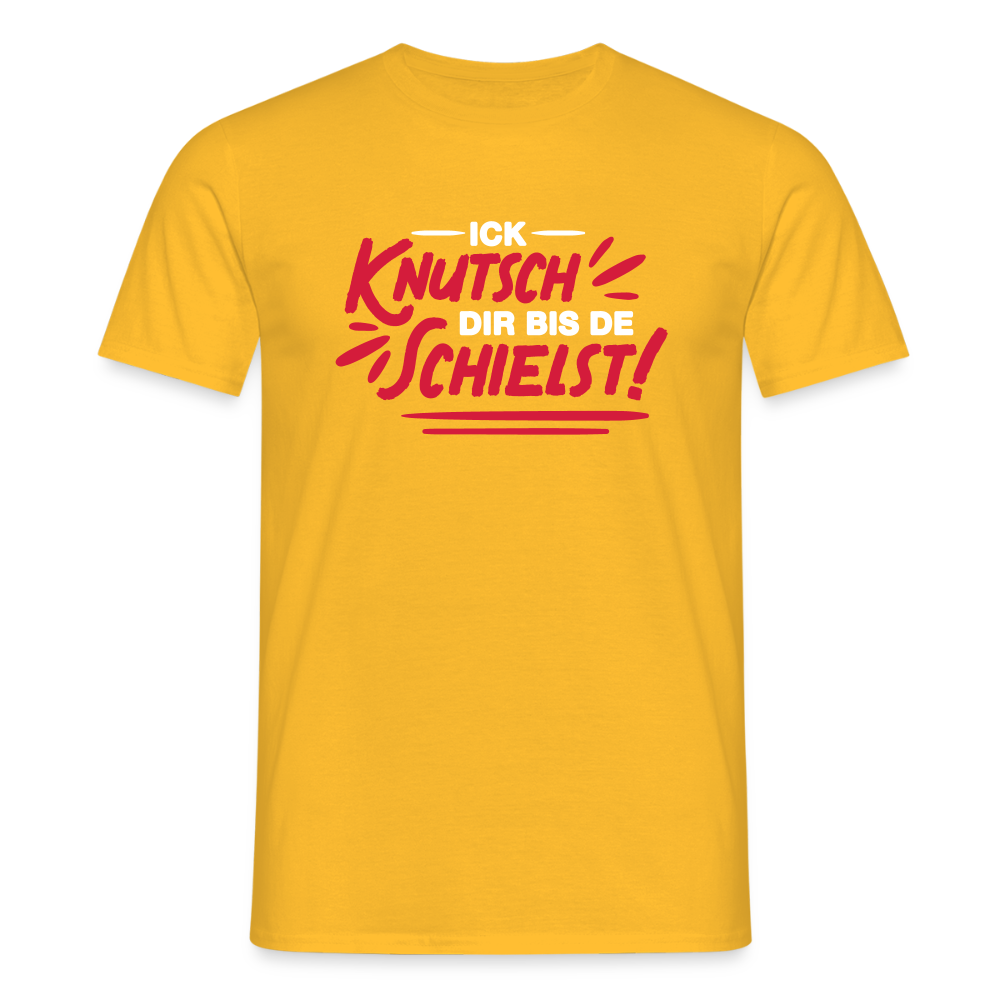 Ick knutsch dir! - Männer Premium T-Shirt - Gelb