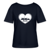 I love Berlin weiß - Relaxed Rundhals Frauen Bio-T-Shirt - Navy