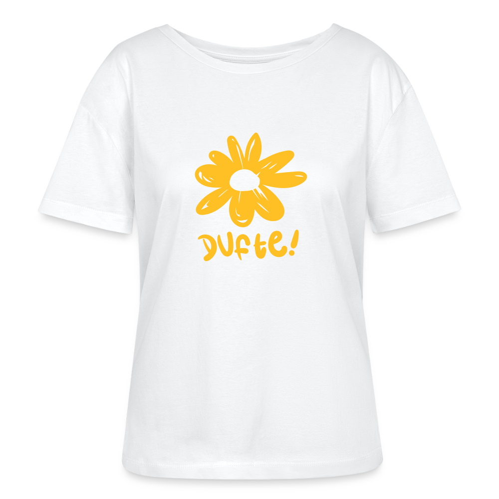 Dufte - Relaxed Rundhals Frauen Bio-T-Shirt - Weiß