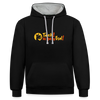 Tach! Ick steh uff Esel! - Kontrast Hoodie - Schwarz/Grau meliert