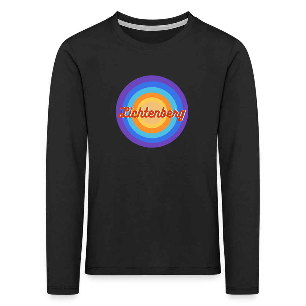 Lichtenberg Retro - Kinder Langarmshirt - Schwarz