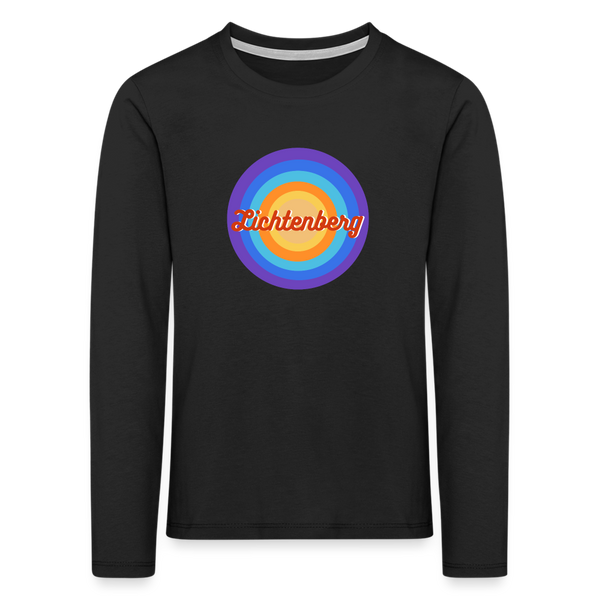 Lichtenberg Retro - Kinder Langarmshirt - Schwarz