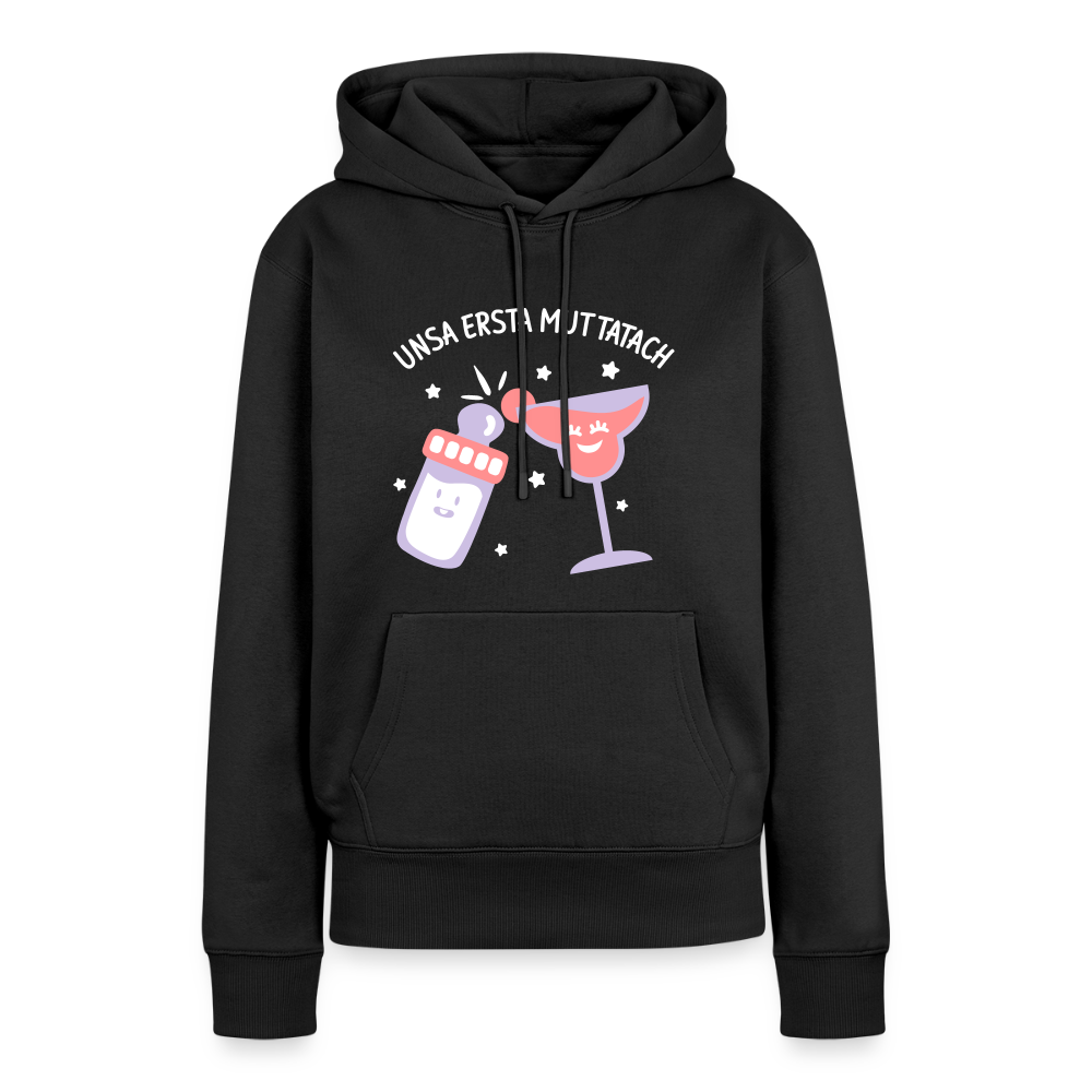 unsa ersta Muttatach - Frauen Premium Hoodie - Schwarz
