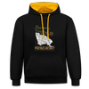 Prerow oder Prenzlberg - Kontrast Hoodie - Schwarz/Gold