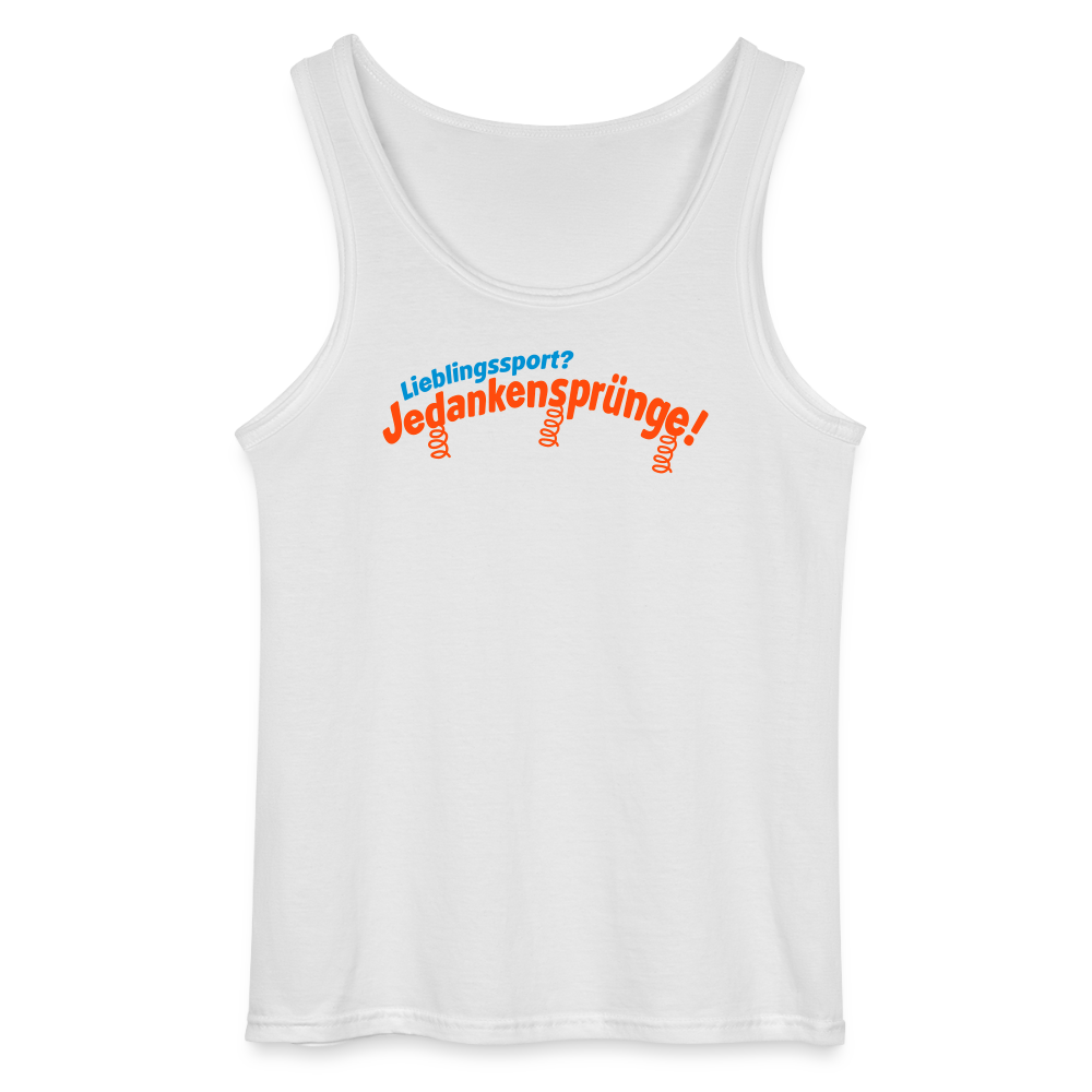 Lieblingssport? Jedankensprünge! - Männer Tank Top - Weiß