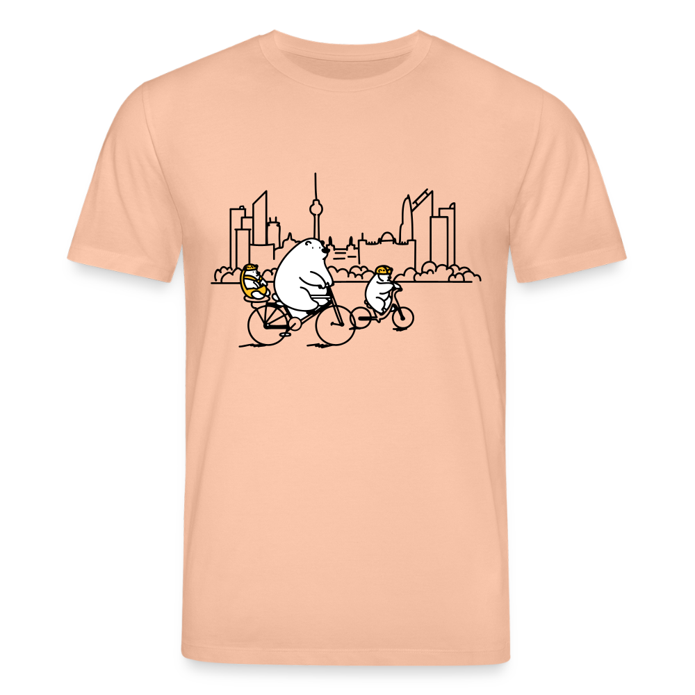 Fahrradtour Berlin - Unisex Bio T-Shirt - Pfirsich