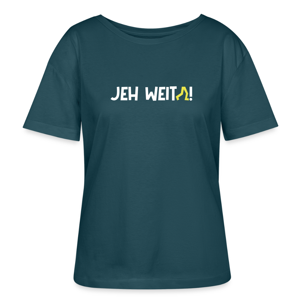 Jeh Weita! - Relaxed Rundhals Frauen Bio-T-Shirt - Dunkles Petrol
